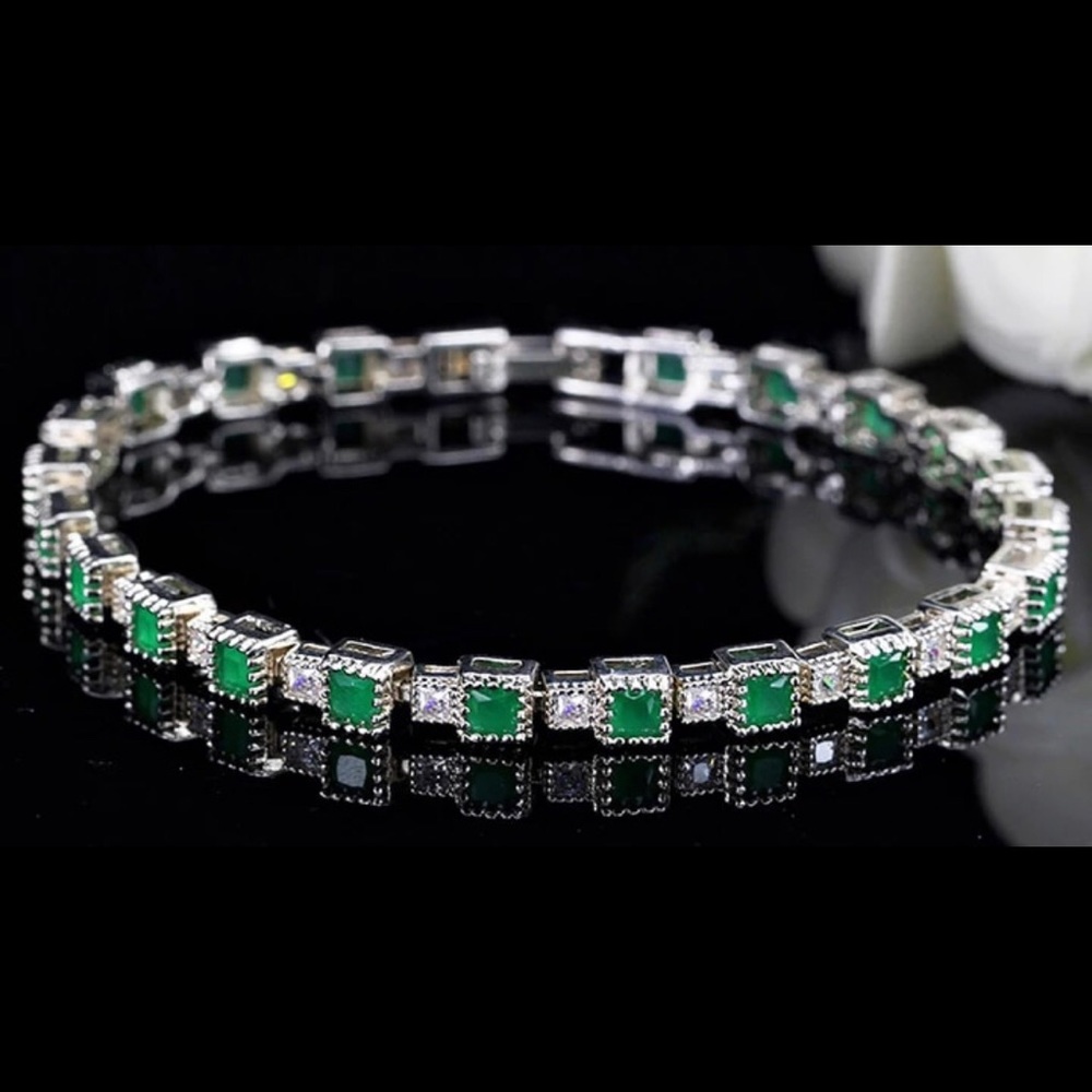 925 Sterling Silver CZ  Tennis Bracelet